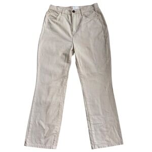 EVERY High‎ Waisted Straight Jeans Beige Size 28 Cotton Classic Fit